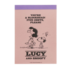 Japan Peanuts Mini Notepad - Snoopy & Lucy