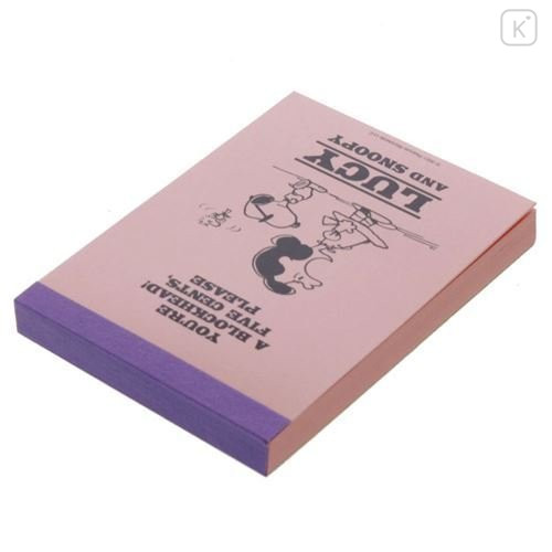 Japan Peanuts Mini Notepad - Snoopy & Lucy - 5