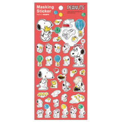 Japan Peanuts Masking Sticker - Snoopy / Red