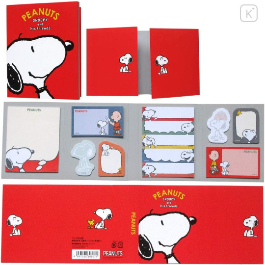 Japan Peanuts Sticky Notes Book - Snoopy : Red - 1
