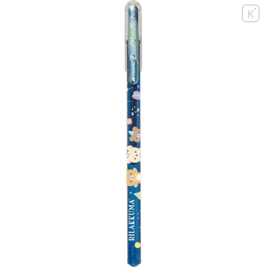 Japan San-X Hybrid Dual Metallic Gel Pen - Rilakkuma : Ice Gray - 1