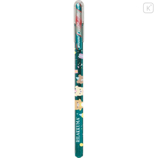 Japan San-X Hybrid Dual Metallic Gel Pen - Rilakkuma : Ocean Green - 1