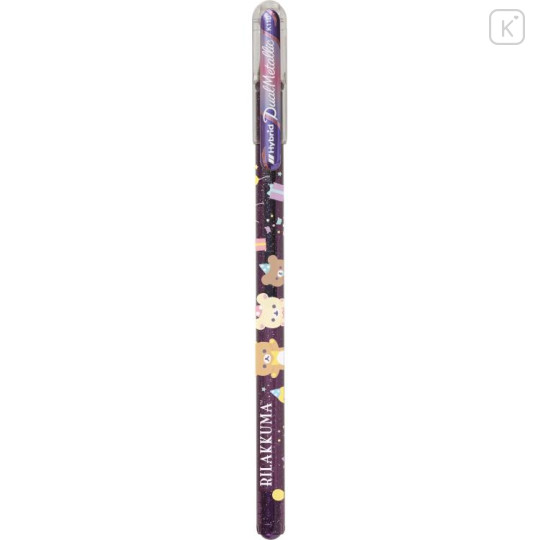 Japan San-X Pentel Dual Metallic Gel Pen - Rilakkuma / Twilight Violet - 1
