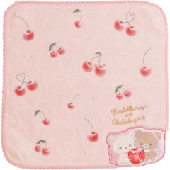 Japan San-X Mini Towel - Korilakkuma & Chairoikoguma / Jewel Cherry A