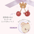 Japan San-X Ribbon Keychain - Chairoikoguma / Jewel Cherry - 3