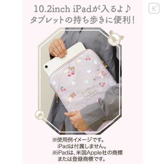 Japan San-X Tablet Case - Korilakkuma & Chairoikoguma / Jewel Cherry - 3