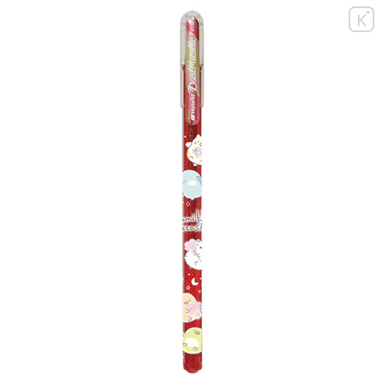 Japan San-X Hybrid Dual Metallic Gel Pen - Sumikko Gurashi : Blossom Pink - 1