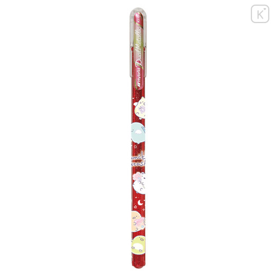 Japan San-X Pentel Dual Metallic Gel Pen - Sumikko Gurashi / Blossom Pink - 1