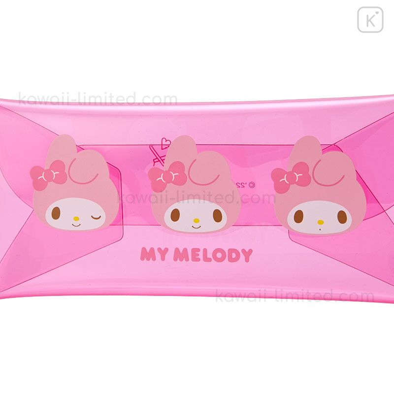 My Melody Storage Case Pencil Box Emboss Pattern Transparent cover Pink  Sanrio Inspired by You.