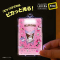 Japan Sanrio Piica LED IC Card Case - Kuromi / Pink - 1