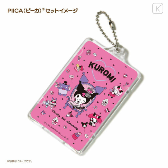Japan Sanrio Piica LED IC Card Case - Kuromi / Pink - 2