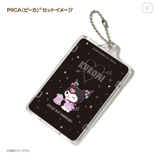 Japan Sanrio Piica LED IC Card Case - Kuromi / Black - 2