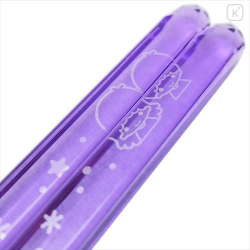 Japan Sanrio Transparent Chopsticks 23cm - Little Twin Stars - 3