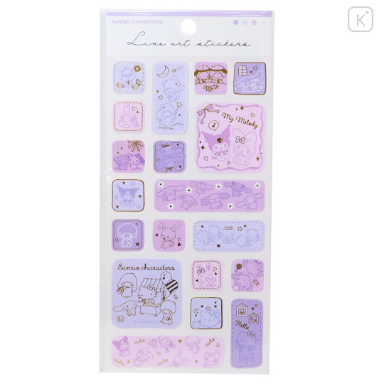 Japan Sanrio Line Sticker - Purple - 1