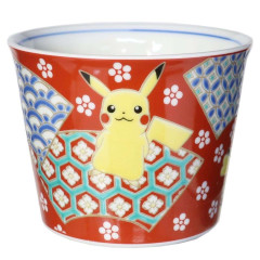 Japan Pokemon Kutani Ware Bowl - Gold brocade Fan Pattern