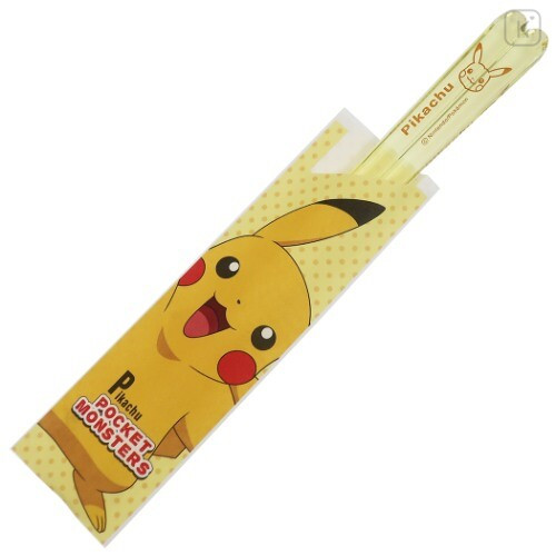 Japan Pokemon Transparent Chopsticks 18cm - Pikachu - 1