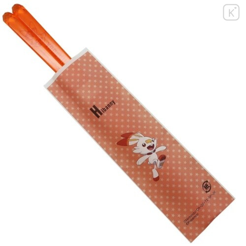 Japan Pokemon Transparent Chopsticks 18cm - Scorbunny - 4
