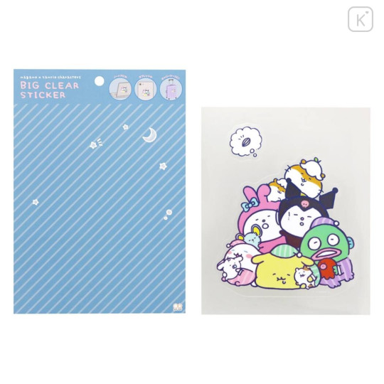 Japan Sanrio × Nagano Big Clear Sticker - Nemuine - 2