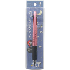 Japan Peanuts Jetstream 2+1 Multi Pen & Mechanical Pencil - Snoopy / Light Pink Starry Night