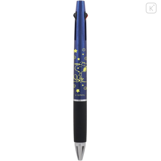 Japan Peanuts Jetstream 2&1 Multi Pen + Mechanical Pencil - Snoopy / Navy Baseball - 1