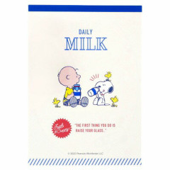 Japan Peanuts A6 Notepad - Snoopy / Milk