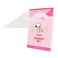 Japan Peanuts A6 Notepad - Snoopy / Strawberry Milk - 3