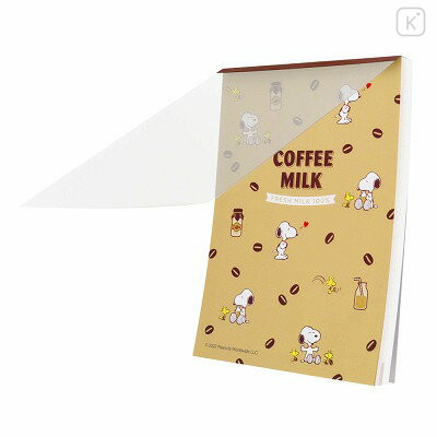 Japan Peanuts A6 Notepad - Snoopy / Coffee Milk - 3