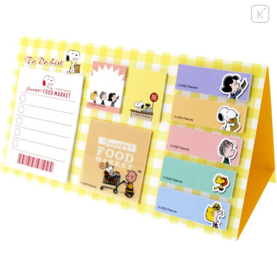 Japan Peanuts Sticky Note Stand - Snoopy Food Market / Yellow - 4