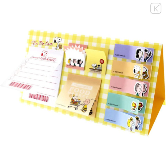 Japan Peanuts Sticky Note Stand - Snoopy Food Market / Yellow - 6