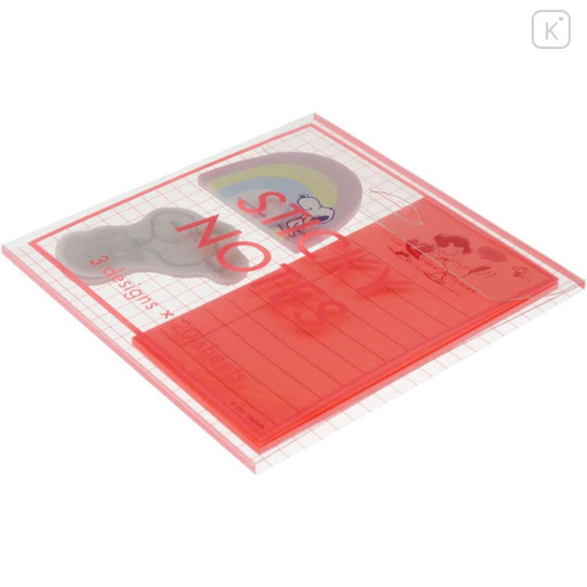 Japan Peanuts Sticky Note with Clear Case - Snoopy / Pink - 2