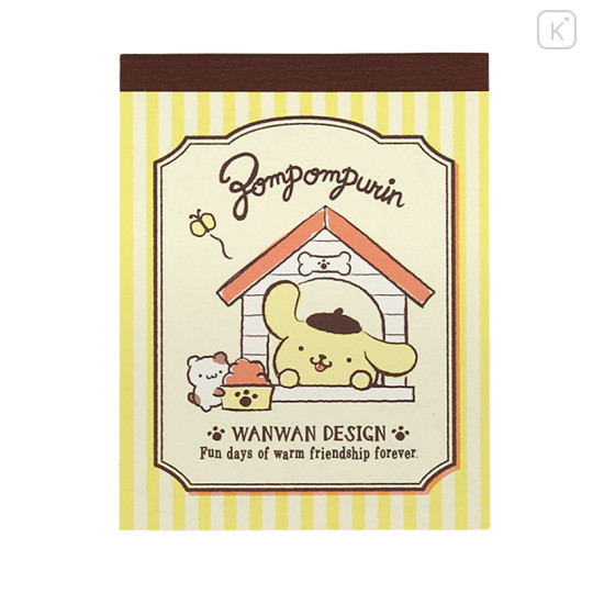 Japan Sanrio Mini Notepad - Pompompurin / Doggie - 1