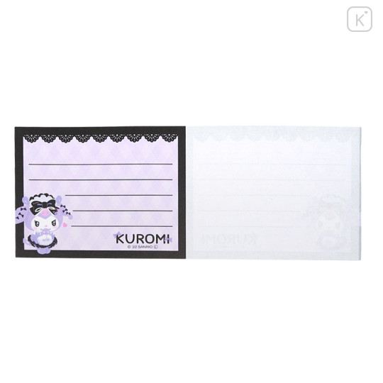 Japan Sanrio Mini Notepad - Kuromi / Tsundere Cafe - 3