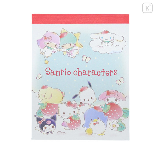 Japan Sanrio Mini Notepad - Strawberry Cloud - 1