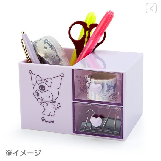 Japan Sanrio Plastic Chest with Pen Stand - My Melody / Calm Color - 5