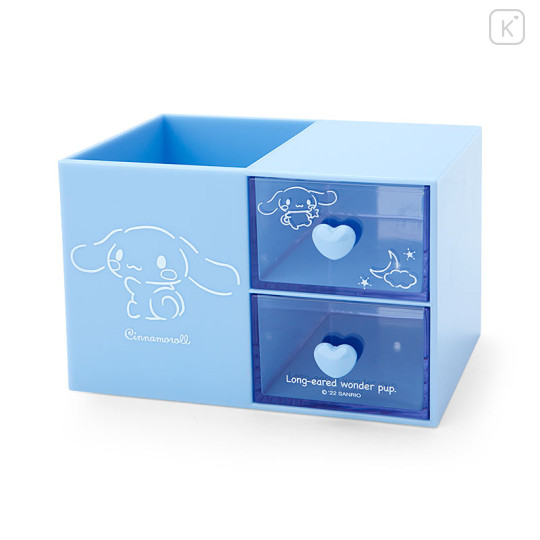 Japan Sanrio Plastic Chest with Pen Stand - Cinnamoroll / Calm Color - 1