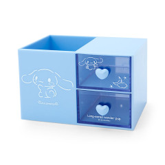 Japan Sanrio Plastic Chest with Pen Stand - Cinnamoroll / Calm Color