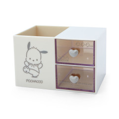 Japan Sanrio Plastic Chest with Pen Stand - Pochacco / Calm Color