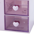Japan Sanrio Plastic Chest with Pen Stand - Kuromi / Calm Color - 4