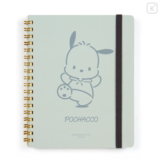 Japan Sanrio Ring Notebook - Pochacco / Calm Color - 1