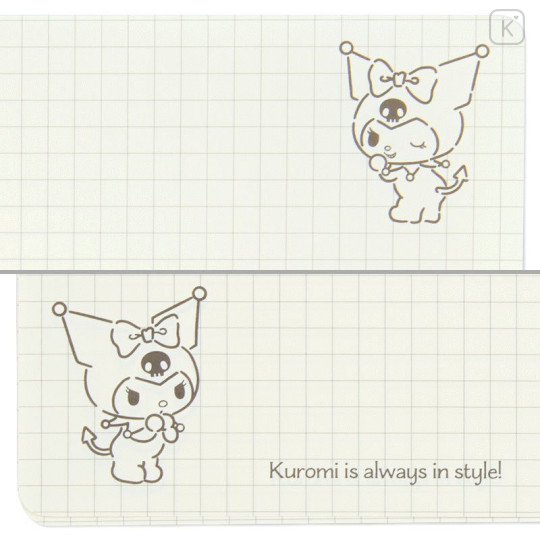 Japan Sanrio Ring Notebook - Kuromi / Calm Color - 4