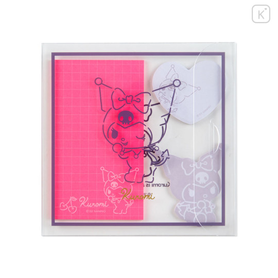 Japan Sanrio Sticky Notes - Kuromi / Calm Color - 1