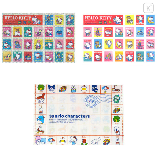 Japan Sanrio Stamp Sticker File Set - Hello Kitty - 1