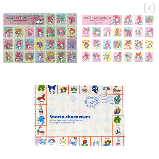 Japan Sanrio Stamp Sticker File Set - My Melody - 1