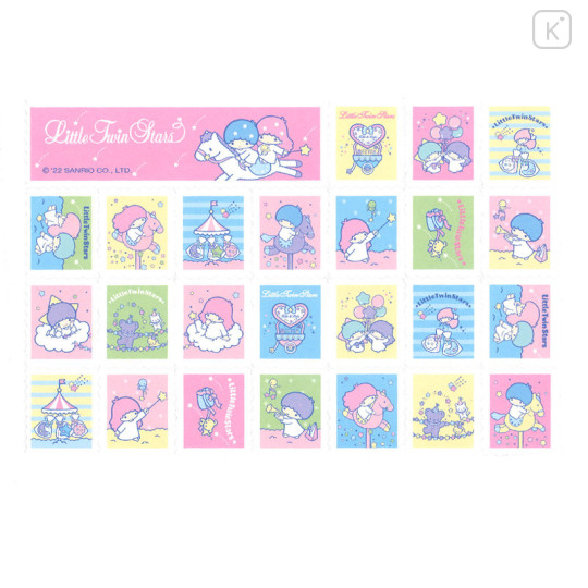Japan Sanrio Stamp Sticker File Set - Little Twin Stars - 2