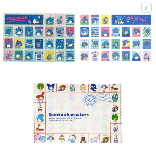 Japan Sanrio Stamp Sticker File Set - Tuxedosam - 1