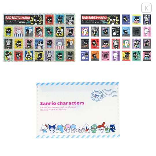 Japan Sanrio Stamp Sticker File Set - Badtz-maru - 1