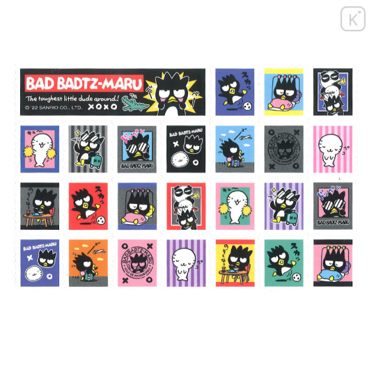 Japan Sanrio Stamp Sticker File Set - Badtz-maru - 2