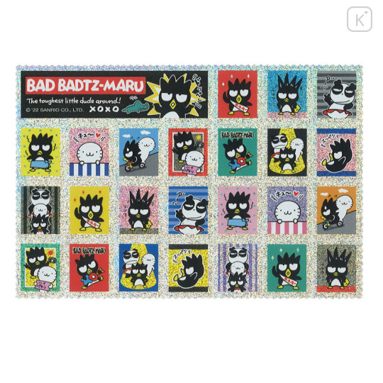 Japan Sanrio Stamp Sticker File Set - Badtz-maru - 3