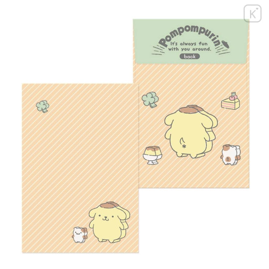 Japan Sanrio Die-cut Letter Set - Pompompurin - 3