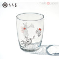 Japan Sanrio Tachikichi Choju Jinbutsu Giga Glass - Hello Kitty / Sumo - 1
